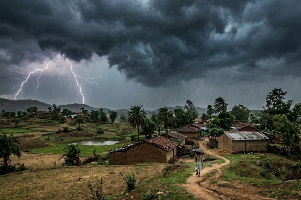 झारखंड मौसम अपडेट: येलो अलर्ट जारी, 50 किमी की रफ्तार से चलेंगी हवाएं, बारिश और वज्रपात की चेतावनी