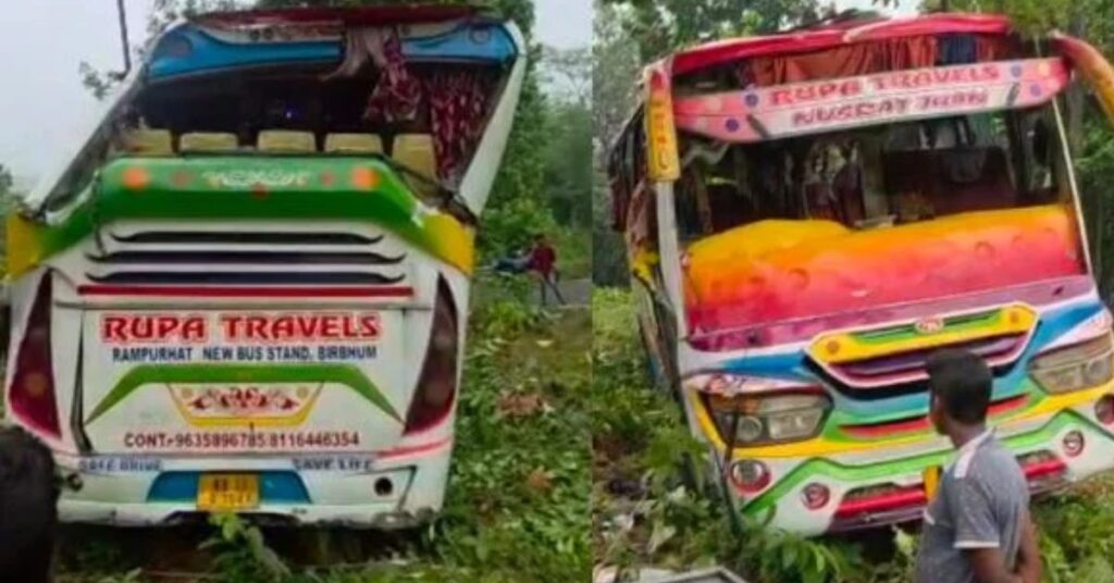 पाकुड़ में बारातियों से भरी बस पलटी, 2 की मौत, 36 से अधिक घायल; शादी की खुशियां मातम में बदलीं
