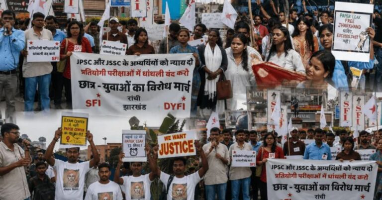 JPSC-JSSC छात्र आंदोलन: वार्ता विफल, आज विधानसभा घेरेंगे हजारों छात्र; रांची में RAF और वाटर कैनन तैनात